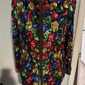 Vintage Multicolor Sequin Jacket
